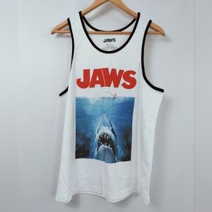 Jaws Classic Shark Movie Poster Men's Graphic Tank Top Sz S